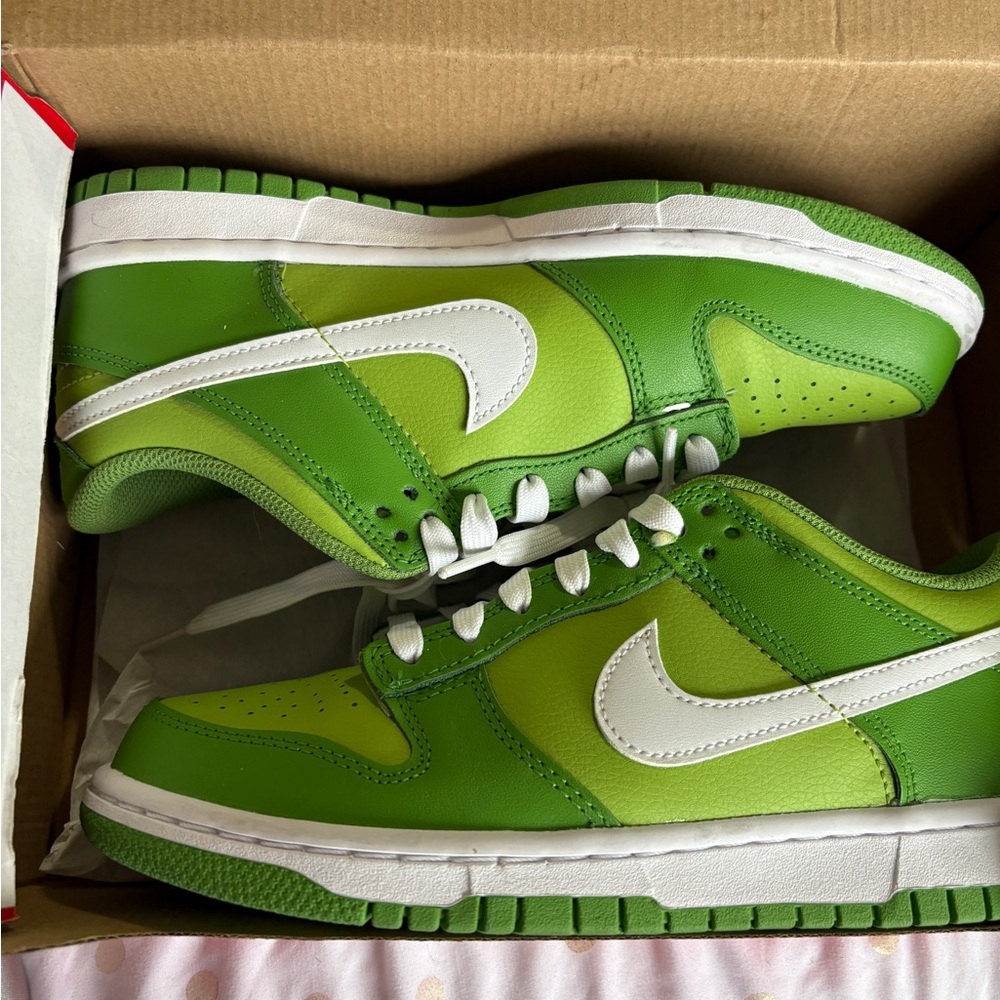 Green and White Sneakers